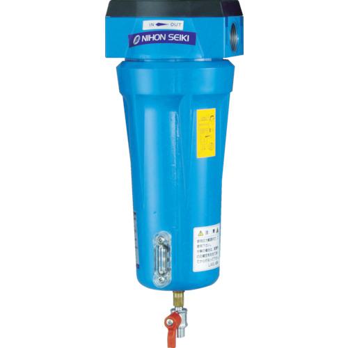 ■日本精器 高性能エアフィルタ20A1ミクロン(ドレンコック付)〔品番:NITN320ADLDV〕【4121384:0】[店頭受取不可]