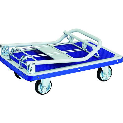 ■TRUSCO プレス製台車 ドンキーカート ハンド式ブレーキタイプ740X480〔品番:101NHB〕【4144970:0】[店頭受取不可]_1
