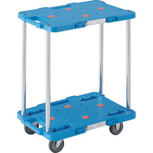 ■TRUSCO 樹脂製台車 ルートバン 2段式 370X500 青〔品番:MPB502B〕【4144198:0】[直送DS][店頭受取不可]