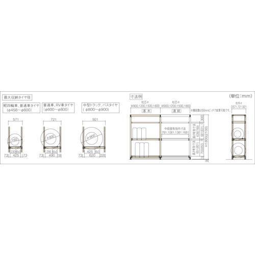 ■TRUSCO スチールラック M3用タイヤ受セット 1500X921〔品番:M3Y59S〕【4145925:0】[直送DS][店頭受取不可]_4