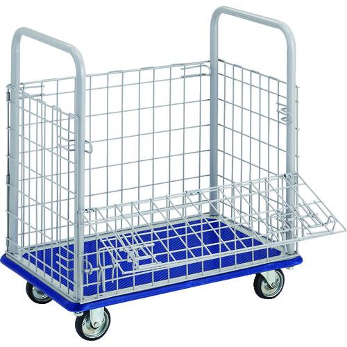 ■TRUSCO プレス製台車 ドンキーカート 金網付740×480〔品番:107N〕【4145054:0】[店頭受取不可]