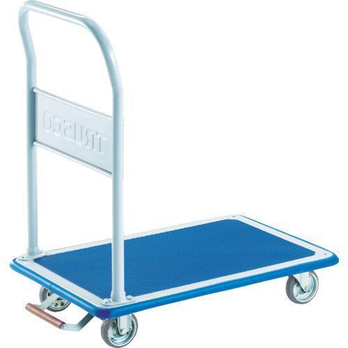 ■TRUSCO プレス製台車 ドンキーカート 固定式740×480 ピン式固定車ストッパー付〔品番:108NKB〕【4145071:0】[店頭受取不可]