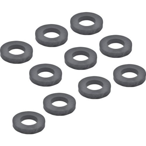 ■TRUSCO まとめ買い フェライト磁石 丸形・穴あり 外径55mmX厚み12mm 10個入〔品番:TF55RA10P〕【4151356:0】[店頭受取不可]