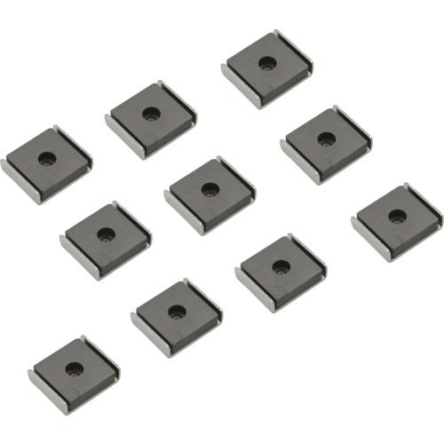■TRUSCO まとめ買い キャップ付フェライト磁石 角形穴あり 49mmX41mmX12.8mm 10個〔品番:TFC49KA10P〕【4151682:0】[店頭受取不可]
