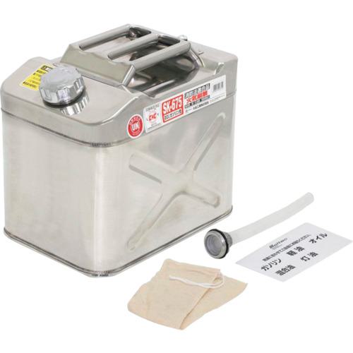 ■Meltec ガソリン携行缶 ステンレス製 20L〔品番:SK675〕【4190885:0】[店頭受取不可]