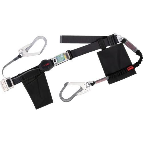■TSUYORON 胴ベルト型墜落制止用器具(巻取タイプ)補助ロープ2丁掛け仕様 ロック機構付きワン・ハンドリトラ+伸縮式補助ロープ 黒 Lサイズ 幅50MM×長さ1400MM〔品番:TBORL2593NVBLKBKLBP〕【4250904:0】[店頭受取不可] 13,089円