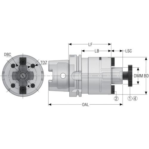 ■セコ HSKA100 ツーリングカッターアーバー〔品番:HSKA100SM40160L1〕【4286229:0】[店頭受取不可]_1