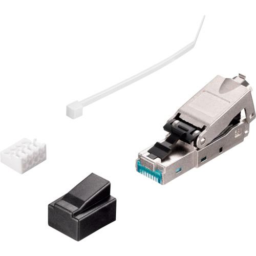 ■BUFFALO 【期間限定特価2026年3月末まで】 Cat6A用STPタイプLANコネクター(工具不要)10個入〔品番:BLAC6ASTPNT10〕【4305959:0】[店頭受取不可]