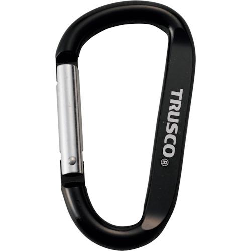 ■TRUSCO まとめ買い カラビナ 線径8mmX80mm D型 ブラック100個〔品番:TKN880BKBOX〕【4336814:0】[店頭受取不可]
