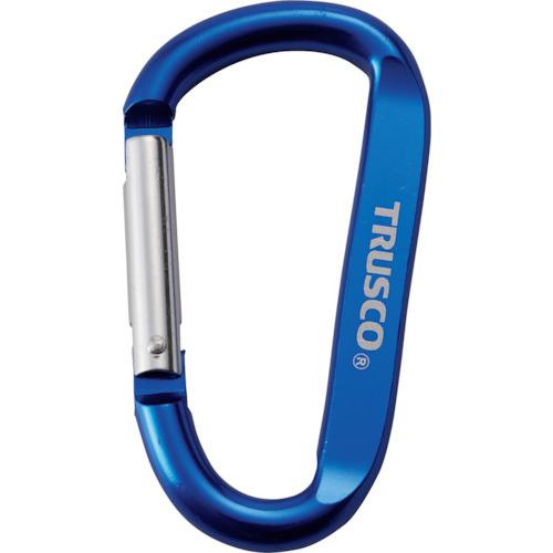 ■TRUSCO まとめ買い カラビナ 線径8mmX80mm D型 ブルー100個〔品番:TKN880BLBOX〕【4336821:0】[店頭受取不可]