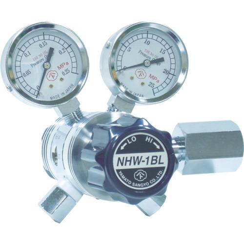 ■YAMATO ガス調整器 分析機用フィン付二段微圧調整器 NHW-1BL 入口接続W22-14(右)〔品番:NHW1BLTRC〕【4344782:0】[店頭受取不可]
