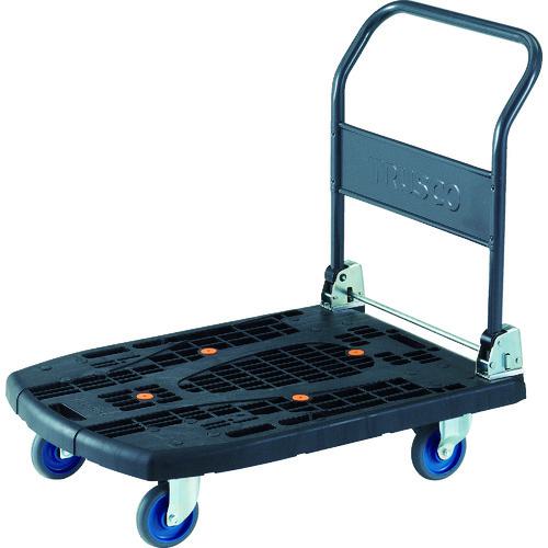 ■TRUSCO 樹脂台車 カルティオビッグ 折畳 900X620 S付 黒〔品番:MPK906BKS〕【4369947:0】[直送DS][店頭受取不可]