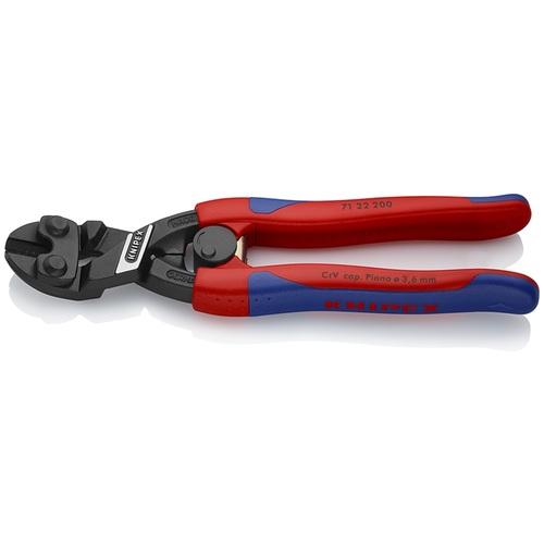 ■KNIPEX ミニクリッパー コンフォートハンドル(スプリング付き) 先端20°ベント〔品番:7122200〕【4468589:0】[店頭受取不可]