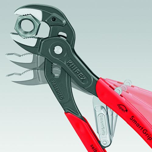 ■KNIPEX ウォーターポンププライヤー(スマートグリップ) 250mm〔品番:8501250〕【4469224:0】[店頭受取不可]_1