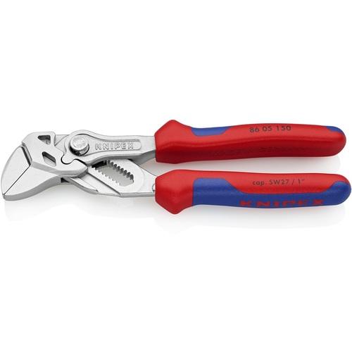 ■KNIPEX プライヤーレンチ コンフォートハンドル クロムメッキ クロムメッキ 150mm〔品番:8605150〕【4469275:0】[店頭受取不可]