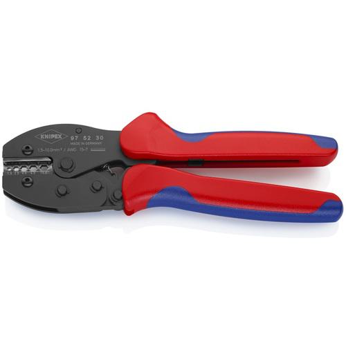 ■KNIPEX 圧着ペンチ プレシフォース 220mm Buttコネクタ用〔品番:975230〕【4469763:0】[店頭受取不可]