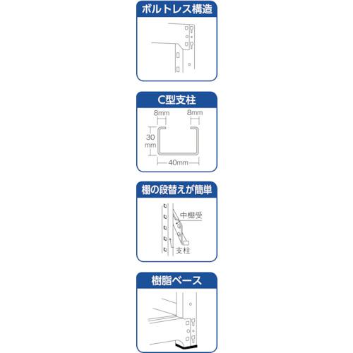 ■TRUSCO スチールラック M1.5型軽中量棚 1460×595×H2400 6段単体 ネオグレー〔品番:M1.58566〕【4500351:0】[直送DS][店頭受取不可]