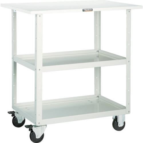 ■TRUSCO ツールワゴン イーグルワゴン 600X400XH740 天板付 ホワイト〔品番:EGW762TW〕【4501926:0】[直送DS][店頭受取不可]