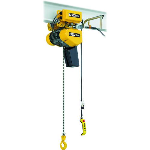 ■KITO 電気チェーンブロック EQ形 2速インバータ 電気トロリ結合形 125kg×4m〔品番:EQM001ISIS〕【4528255:0】[直送DS][店頭受取不可]