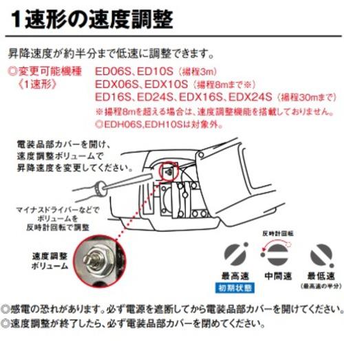 ■KITO 電気チェーンブロック EDX形 キトーセレクト 定格荷重100kg 揚程3m 単相200V 1速形【選べる定格荷重】 EDX10S 〔品番:EDX10S〕【4579569:0】[店頭受取不可]_3