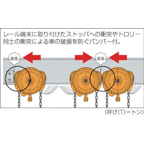 ■KITO ユニバーサルギヤードトロリ TSG形 定格荷重2.5t ハンドチェーン二つ折長さ3m〔品番:TSG025〕【4580265:0】[店頭受取不可]