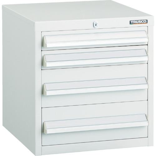 ■TRUSCO LVR型キャビネット 392X412XH420 引出4段 W〔品番:LVR422W〕【4652282:0】[店頭受取不可]