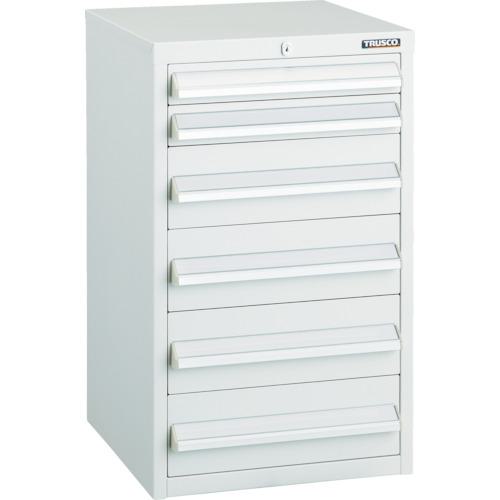 ■TRUSCO LVR型キャビネット 392X412XH660 引出6段 W〔品番:LVR662W〕【4652401:0】[直送DS][店頭受取不可]
