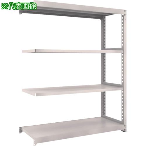 ■TRUSCO スチールラック M3型中量棚 1500X571XH2100 4段 連結 ネオグレー〔品番:M37564B〕【4666182:0】[店頭受取不可]