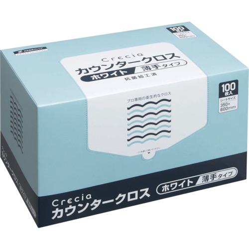 ■クレシア カウンタークロス 薄手タイプ ホワイト〔品番:65402〕【4705173:0】[店頭受取不可]