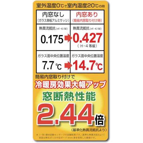 ■光 簡易内窓フレームレールセット 中窓用 ホワイト〔品番:PTWC〕【4712773:0】[直送DS][店頭受取不可]