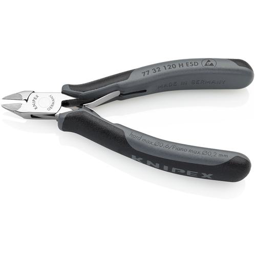 ■KNIPEX ESD超硬刃エレクトロニクスニッパー 120mm 静電気防止 小ベベル付き〔品番:7732120HESD〕【4713761:0】[店頭受取不可]_1