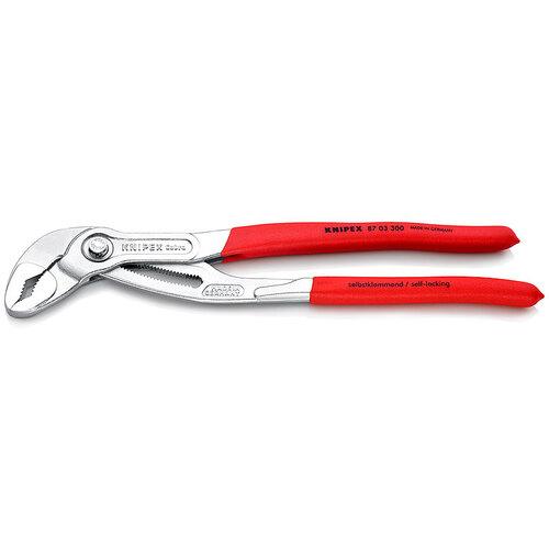 ■KNIPEX ウォーターポンププライヤー コブラ ソフトプラスチックハンドル 300mm〔品番:8703300〕【4716027:0】[店頭受取不可] 6,509円