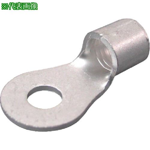 ■ニチフ 裸圧着端子 R形(100P) より線26.66~42.42 外寸22mm スタッド径6.4mm〔品番:R386〕【4731468:0】[店頭受取不可]