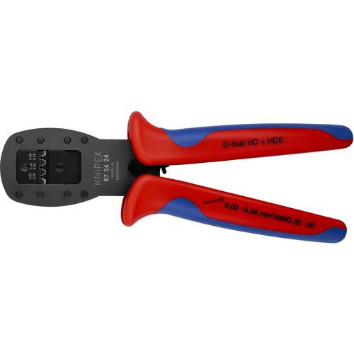 ■KNIPEX 【売切廃番】マイクロプラグ用平行圧着ペンチ 190mm〔品番:975424〕【4787536:0】[店頭受取不可]