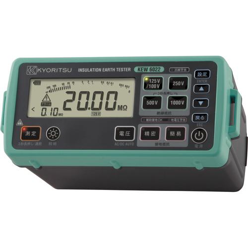 ■KYORITSU 6022 デジタル絶縁・接地抵抗計(スタンダードモデル)〔品番:KEW6022〕【4796594:0】[店頭受取不可]
