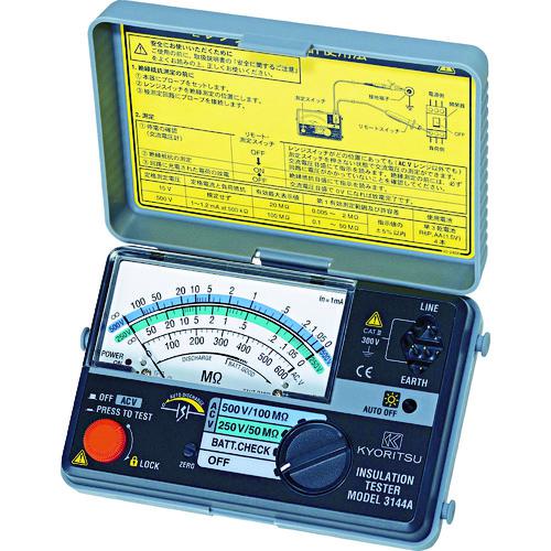 ■KYORITSU 3144A 2レンジ小型絶縁抵抗計〔品番:MODEL3144A〕【4796730:0】[店頭受取不可]