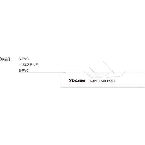 ■十川 スーパーエアーホース 長さ50m 外径34.5mm〔品番:SA2550〕【4800150:0】[直送DS][店頭受取不可]
