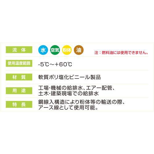 ■十川 スーパーサンスプリングホース 外径15mm 長さ30m〔品番:SP930〕【4800656:0】[店頭受取不可]_6