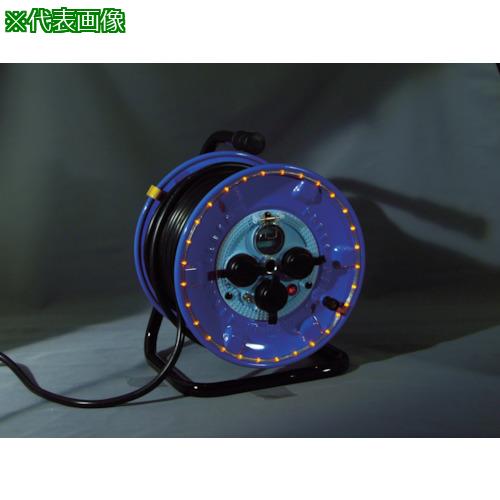 ■NICHIDO 電工ドラム 防雨型LEDラインドラム 赤 過負荷漏電保護兼用 30m〔品番:NPWLEK33R〕【4866223:0】[店頭受取不可] 28,628円