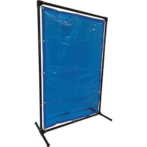 ■TRUSCO 溶接遮光フェンス 1015型単体 固定足 青〔品番:YF1015KB〕【4875541:0】[直送DS][店頭受取不可]