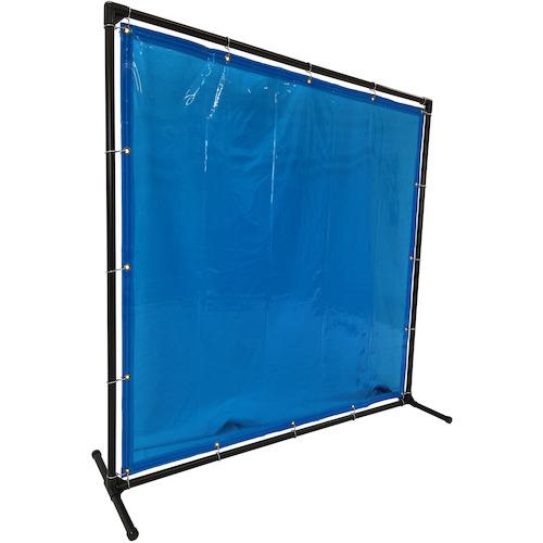 ■TRUSCO 溶接遮光フェンス 1515型単体 固定足 緑 YF1515KGN(4875729) ＴＲＵＳＣＯ 溶接フェンス用フレーム １５１５型 単体 固定足タイプ