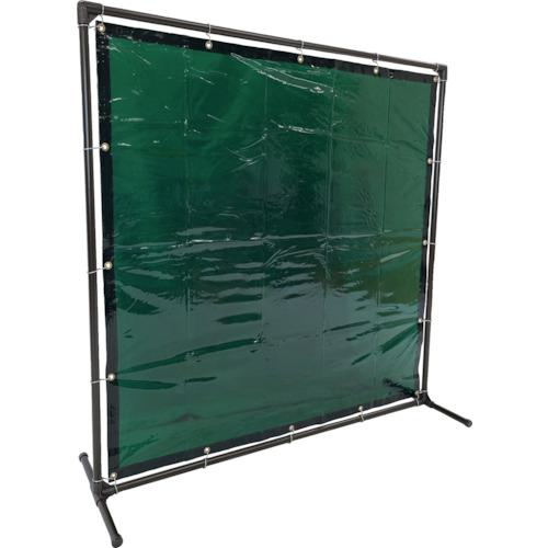 ■TRUSCO 溶接遮光フェンス 1515型単体 固定足 緑 YF1515KGN(4875729) ＴＲＵＳＣＯ 溶接フェンス用フレーム １５１５型 単体 固定足タイプ