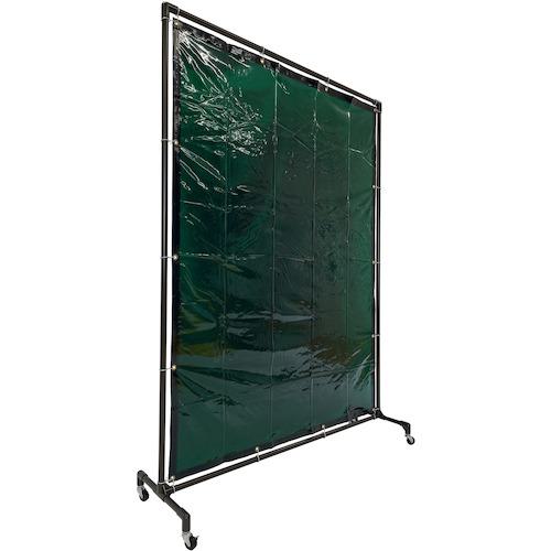 ■TRUSCO 溶接遮光フェンス 2015型単体 キャスター 緑〔品番:YF2015GN〕【4875851:0】[直送DS][店頭受取不可]