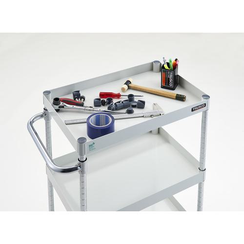 ■TRUSCO ツールワゴン フェニックスワゴン 省音 900X600XH1200 4段 ホワイト〔品番:PEW1294W〕【4882067:0】[直送DS][店頭受取不可]