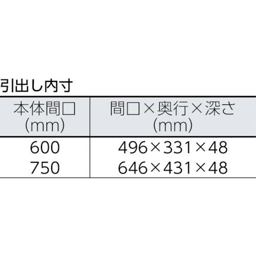 ■TRUSCO ツールワゴン フェニックスワゴン 省音 600X400 薄型1段引出付 ホワイト〔品番:PEW661ZW〕【4882431:0】[直送DS][店頭受取不可]_4
