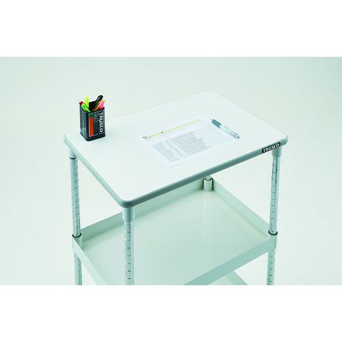 ■TRUSCO ツールワゴン フェニックスワゴン 省音 600X400XH880 2段 天板付 ホワイト〔品番:PEW962TW〕【4883926:0】[直送DS][店頭受取不可]_6