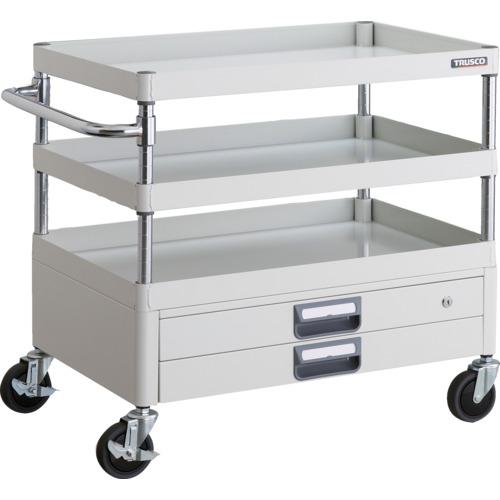 トラスコ フェニックスワゴン 750X500XH740 引出付 YG色 PEW-772VWZ-YG フェニックスワゴン 抗菌 省音 750X500XH740 引出付 YG色 PEW-772XW-YG