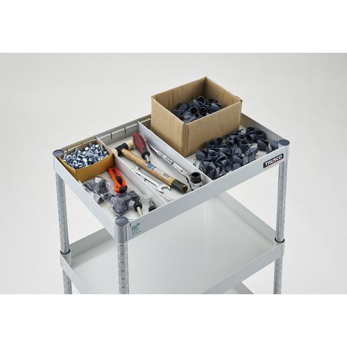 □TRUSCO ツールワゴン フェニックスワゴン 省音 750X500 仕切2段付