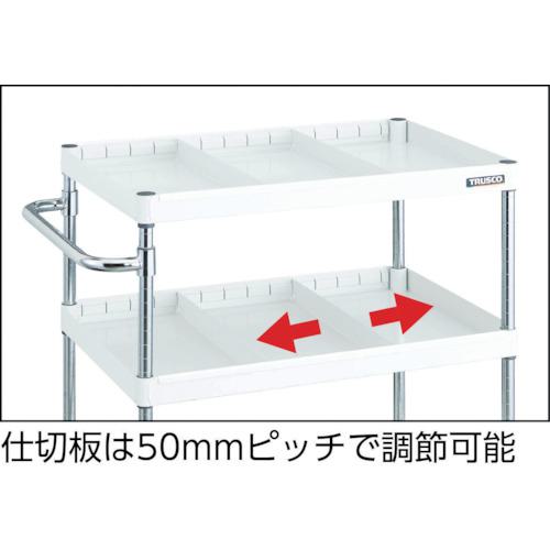 ■TRUSCO ツールワゴン フェニックスワゴン 省音 600X400 仕切2段付 引出付 ヤンググリーン〔品番:PEW963ZS2YG〕【4884434:0】[直送DS][店頭受取不可]_1