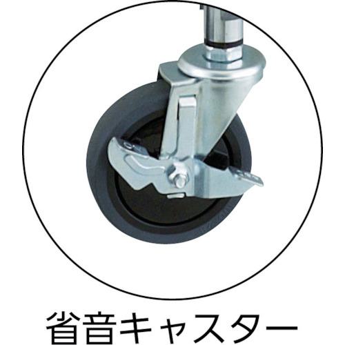 ■TRUSCO ツールワゴン フェニックスワゴン 省音 600X400 仕切2段付 引出付 ヤンググリーン〔品番:PEW963ZS2YG〕【4884434:0】[直送DS][店頭受取不可]_4